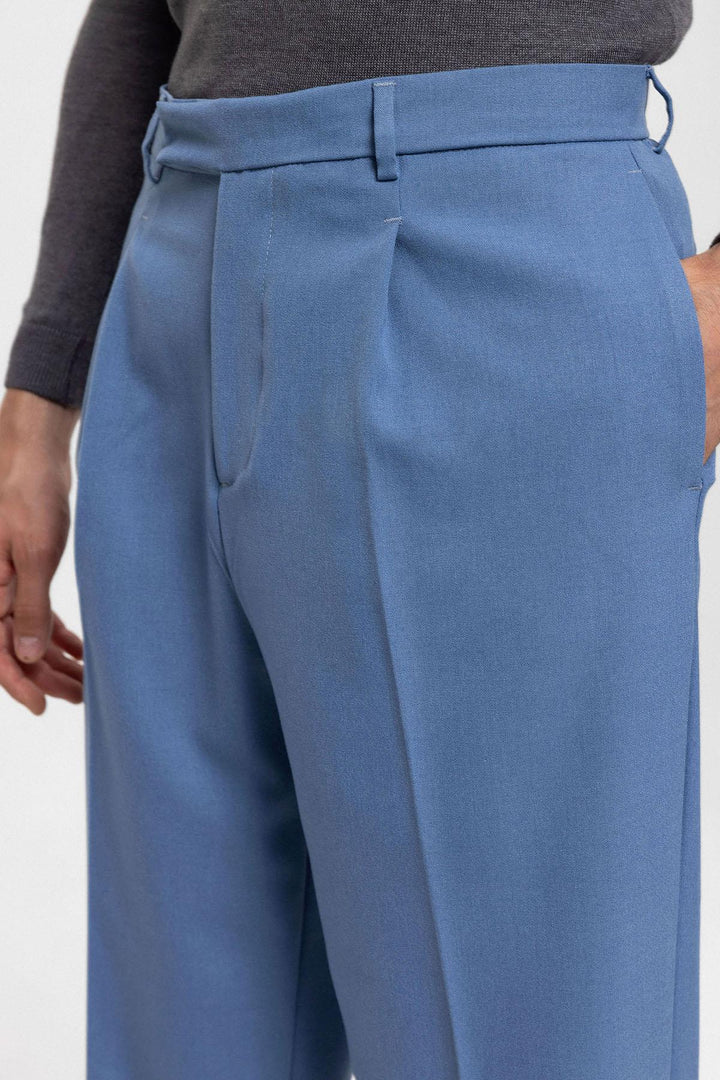 ANT Antioch Blue High Waist Zippered Men's Pants - Rivoli