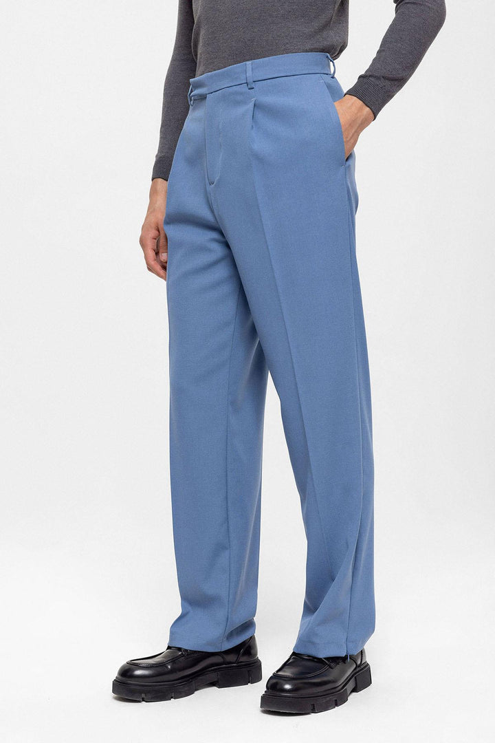 ANT Antioch Blue High Waist Zippered Men's Pants - Rivoli