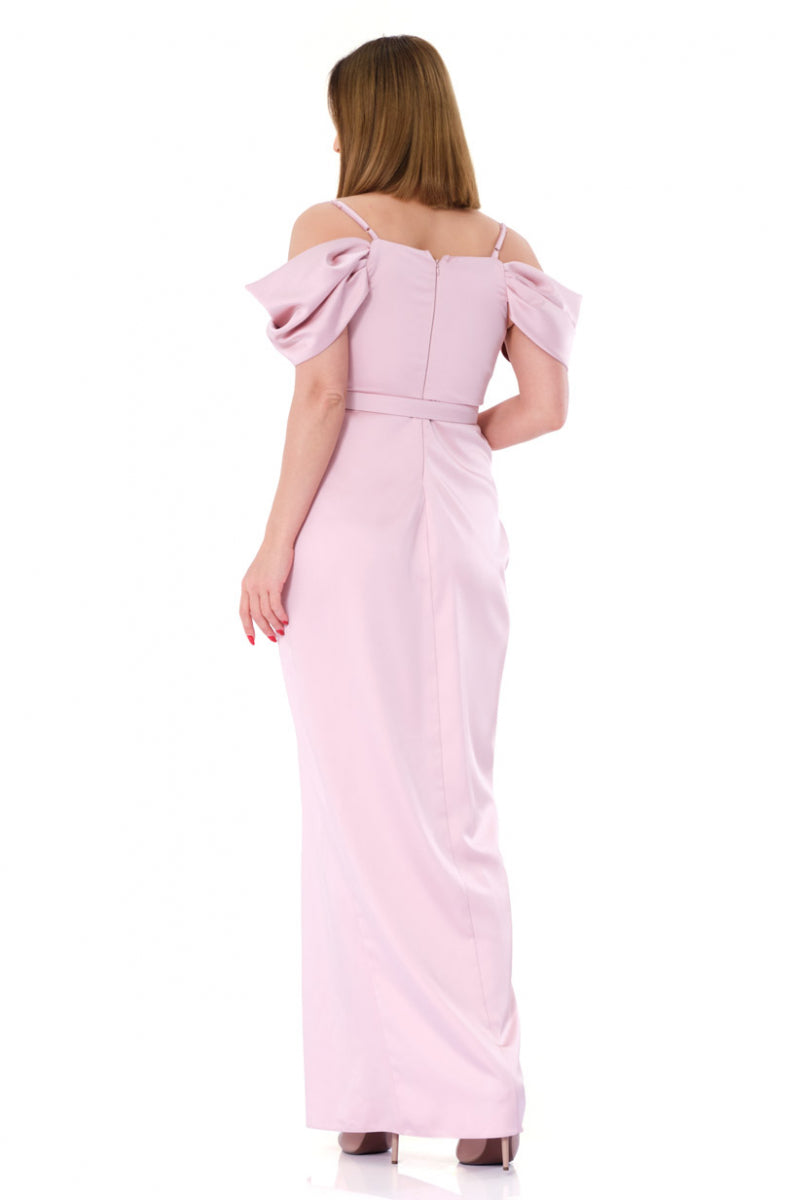 FRV Blush satin sleeveless maxi dress - Aurora