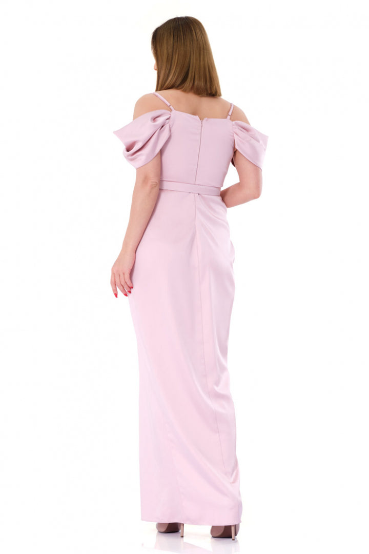 FRV Blush satin sleeveless maxi dress - Aurora