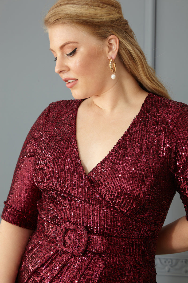 FRV Maroon plus size dress - Warwick