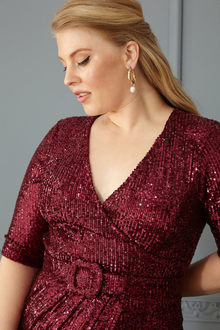 FRV Maroon plus size dress - Warwick
