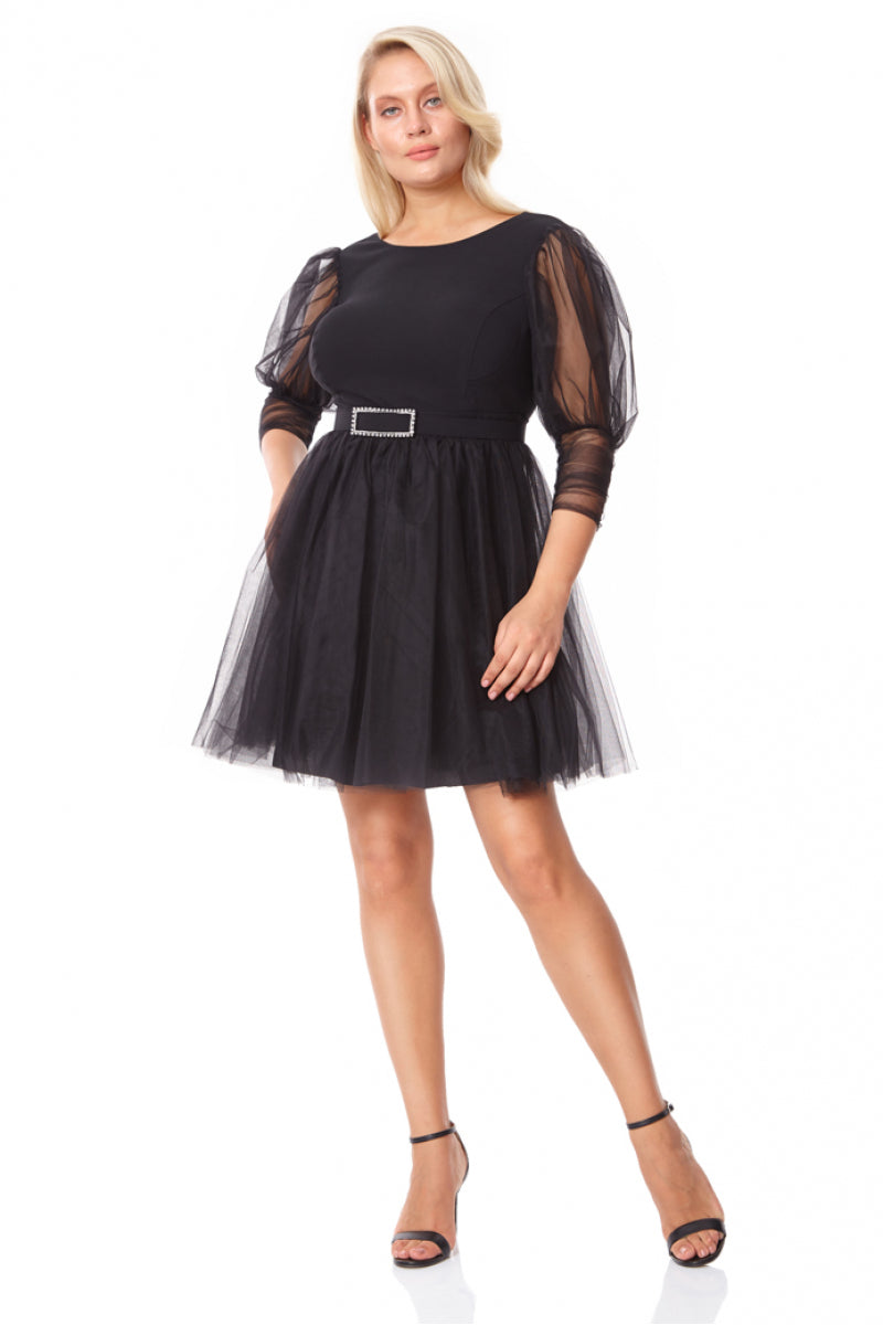 FRV plus size tül sleeveless midi dress - Grand Island
