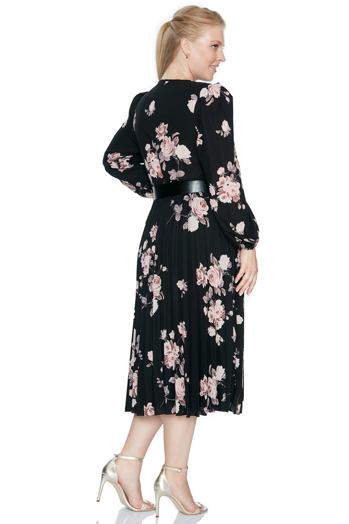 FRV Printed plus size crepe long sleeve midi dress - Toms River