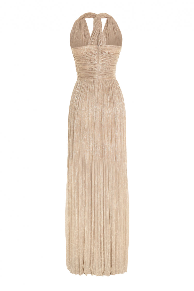 FRV Gold moonlight single sleeve mini dress - Tyler