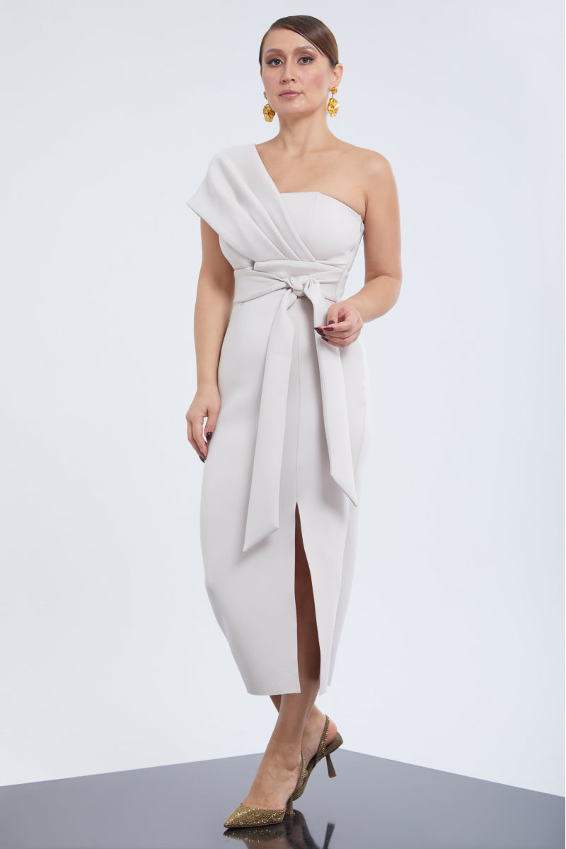 FRV Beige dolphin sleeveless midi dress - Gulfport
