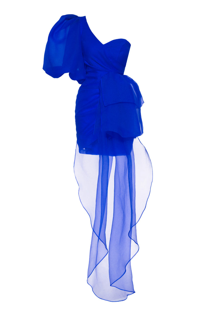 FRV Blue tulle single sleeve mini dress - Thunder Bay