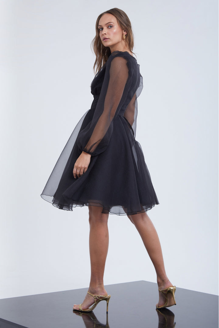 FRV Black tulle long sleeve mini dress - Kharkiv