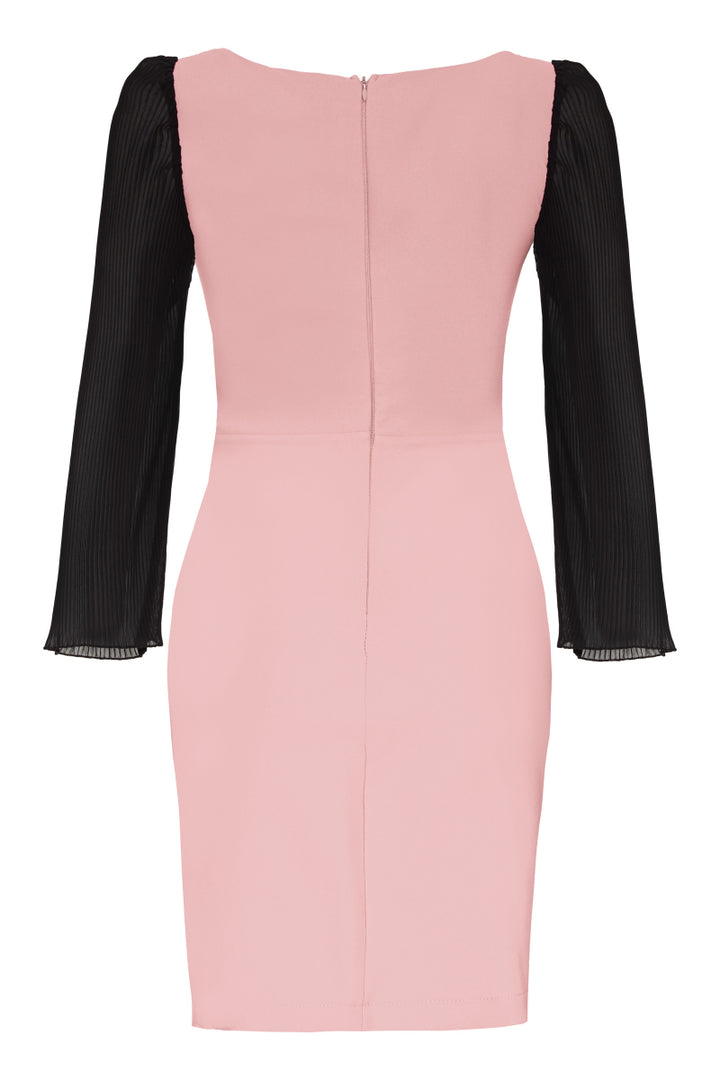FRV Blush crepe long sleeve mini dress - Alghero