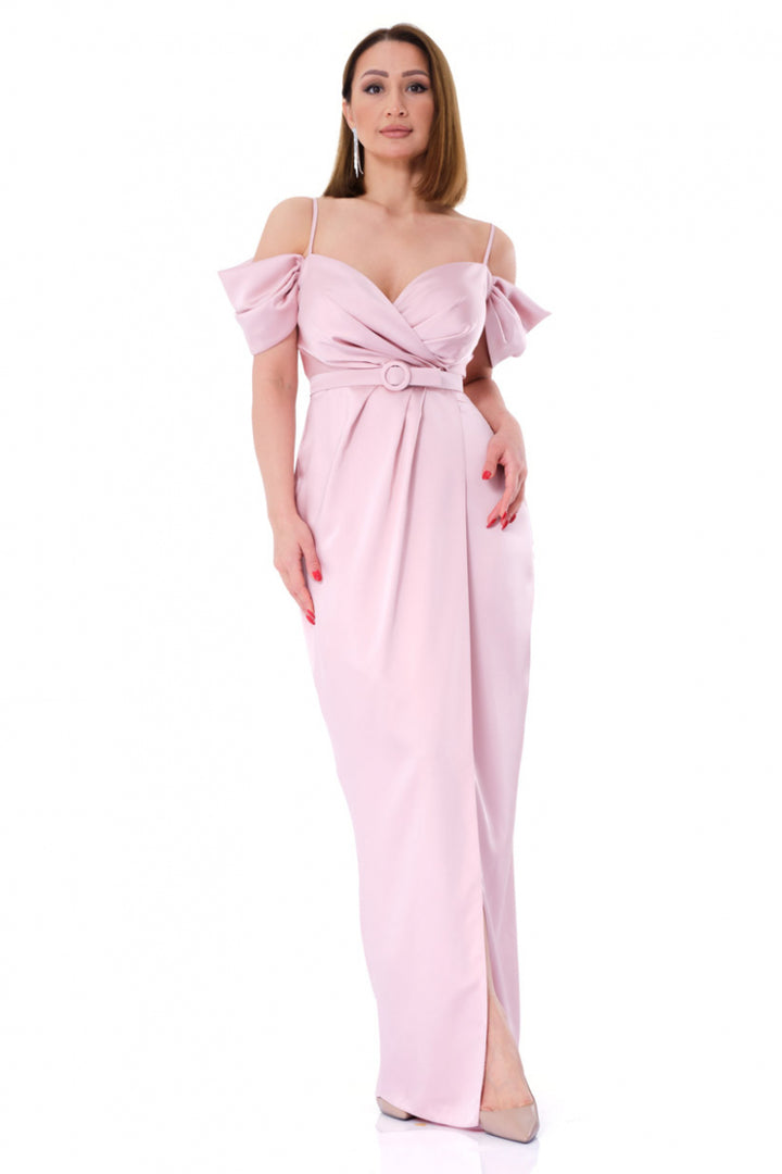 FRV Blush satin sleeveless maxi dress - Aurora
