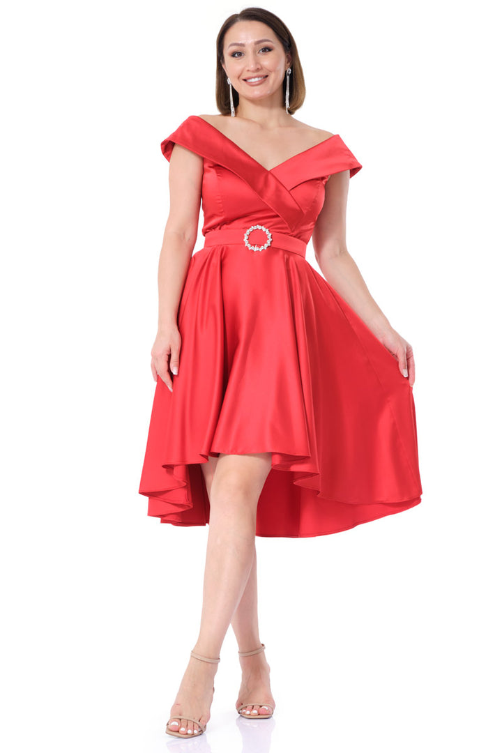 FRV Red satin sleeveless mini dress - Santiago de Compostela