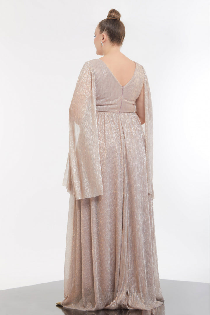 FRV Blush plus size moonlight long sleeve maxi dress - Águeda