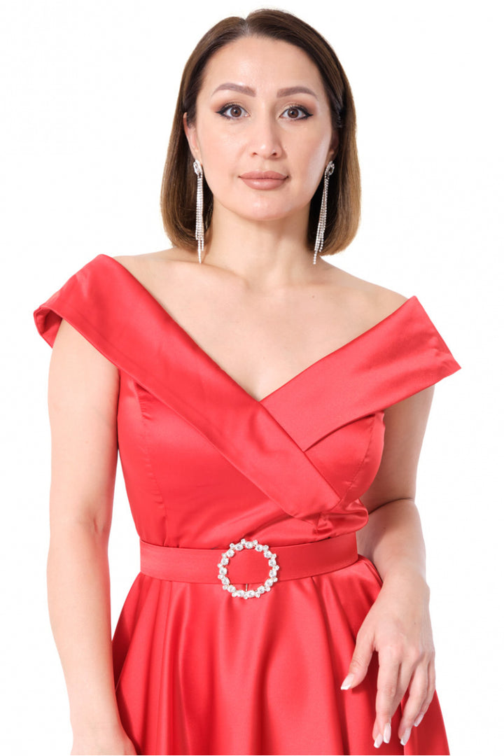 FRV Red satin sleeveless mini dress - Santiago de Compostela