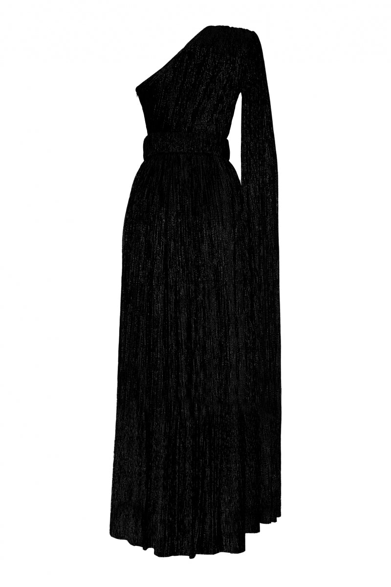 FRV Black moonlight single sleeve maxi dress - Chapel Hill