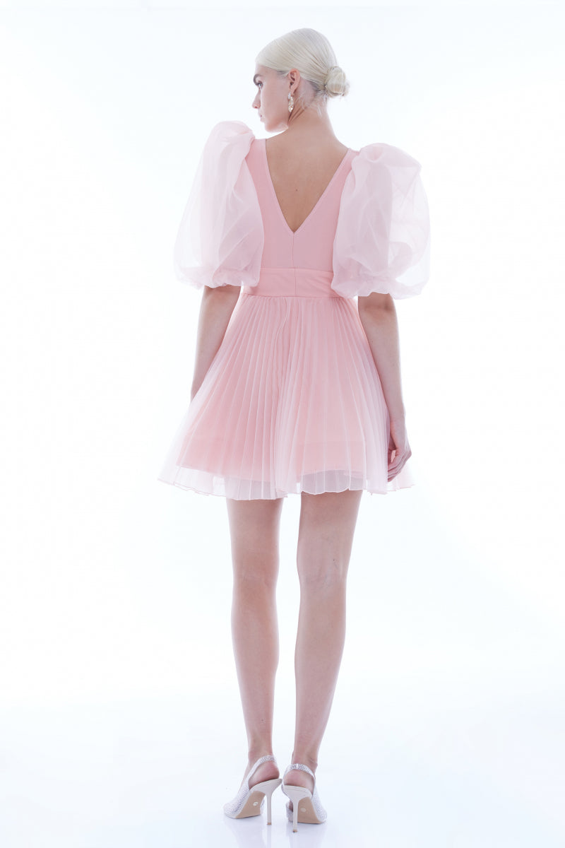 FRV Powder tulle short sleeve mini dress - Ewing