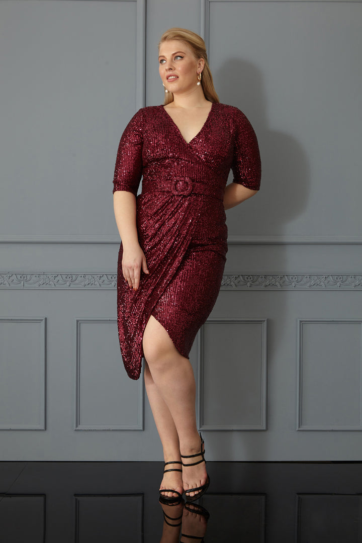 FRV Maroon plus size dress - Warwick