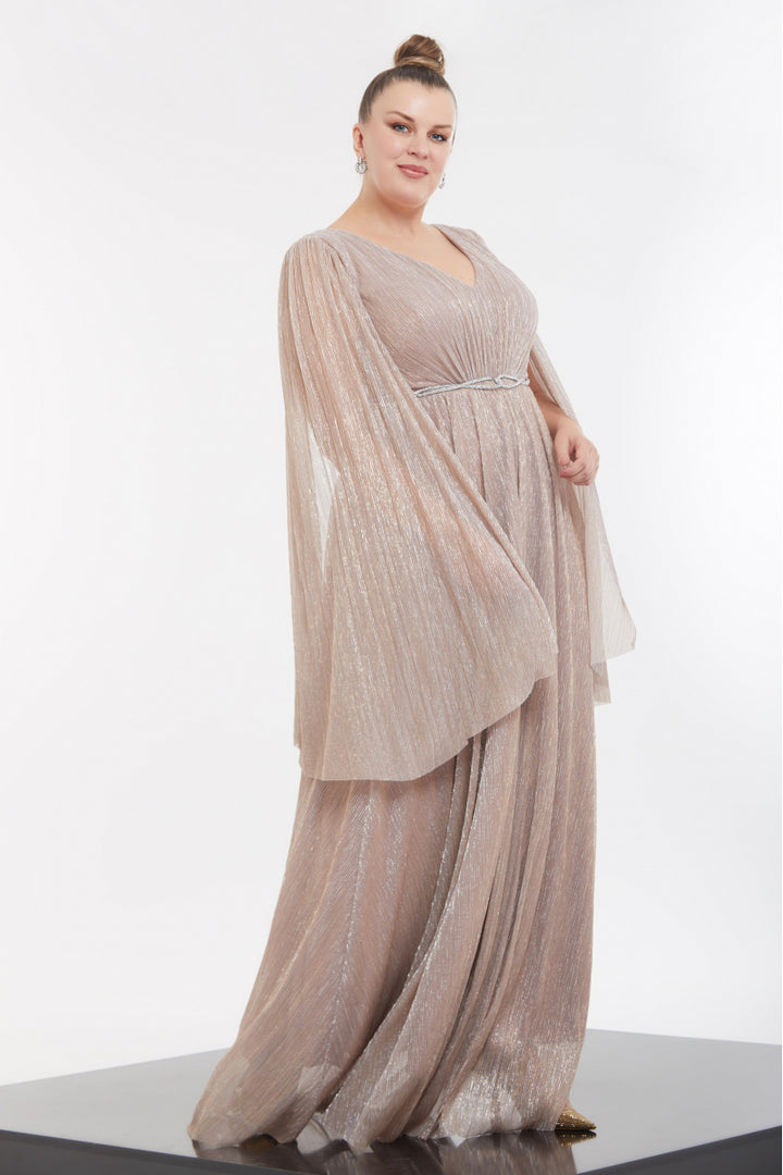 FRV Blush plus size moonlight long sleeve maxi dress - Águeda