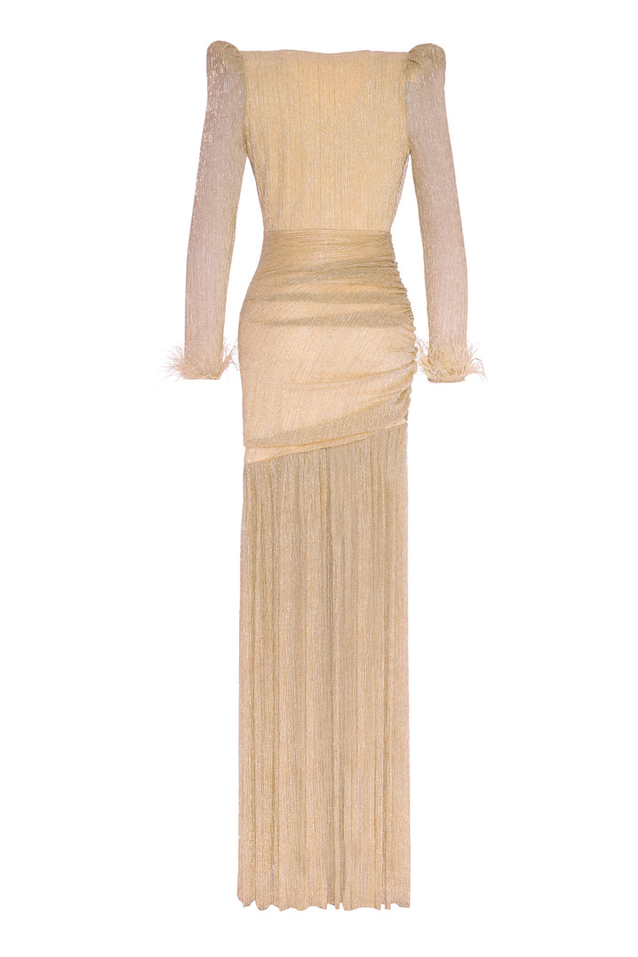 فستان طويل الأكمام من FRV Gold Moonlight - Milpitas