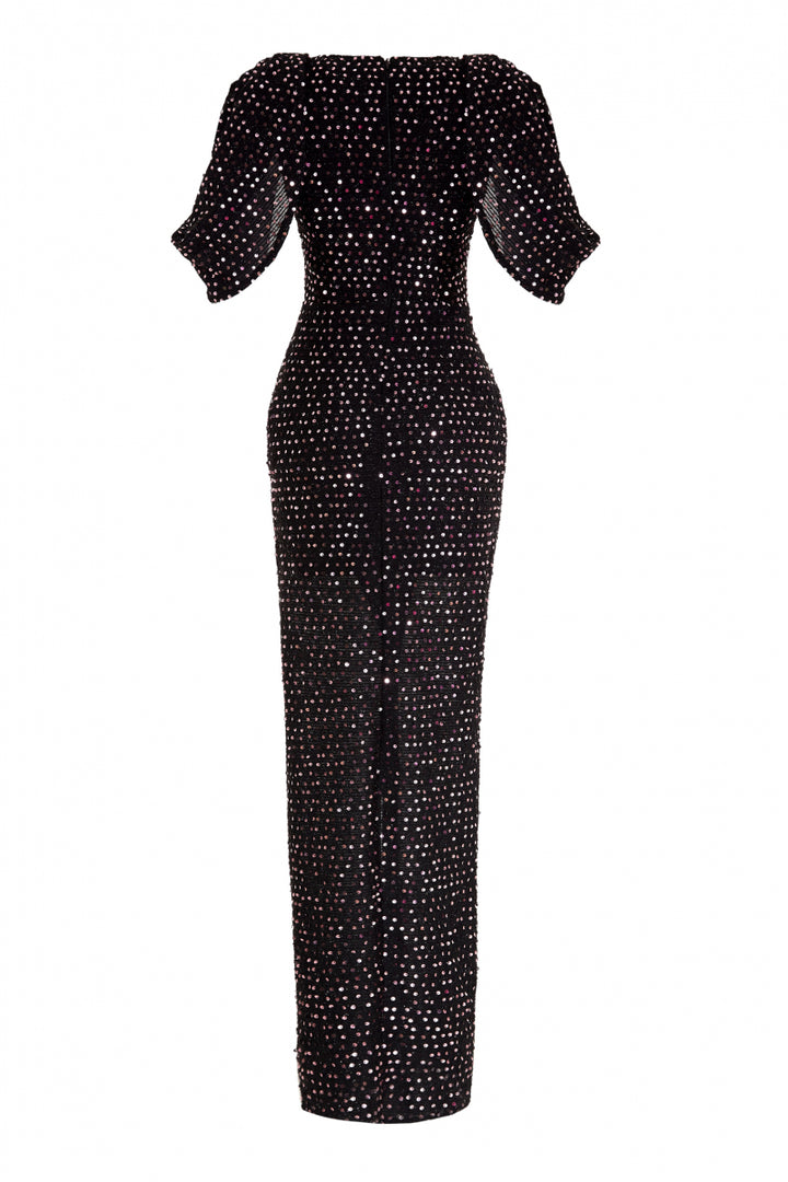 FRV Blush bearded knitwear short sleeve maxi dress - Kenosha