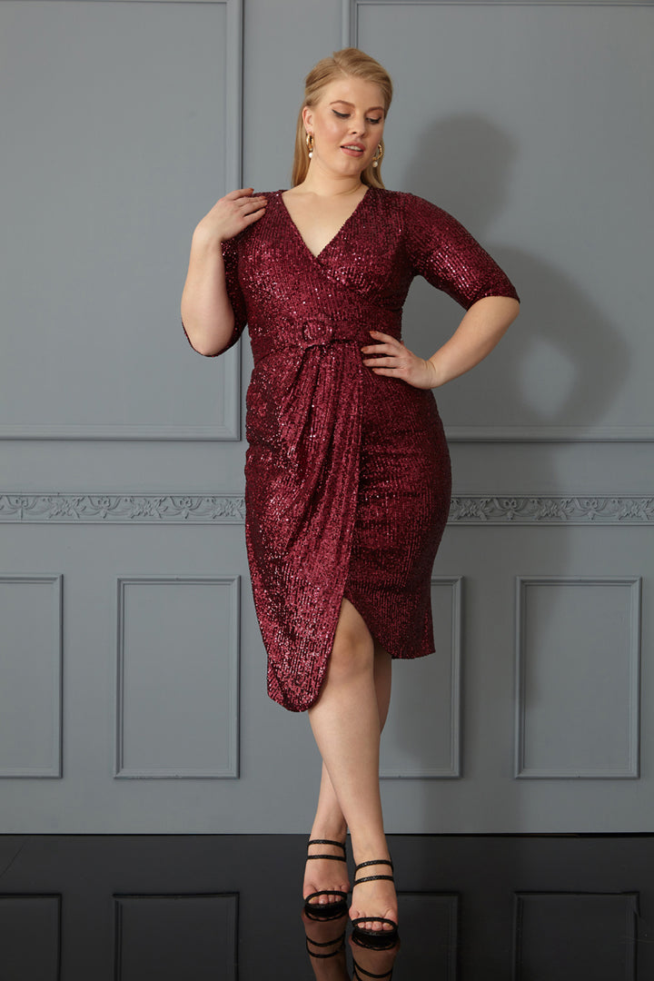 FRV Maroon plus size dress - Warwick