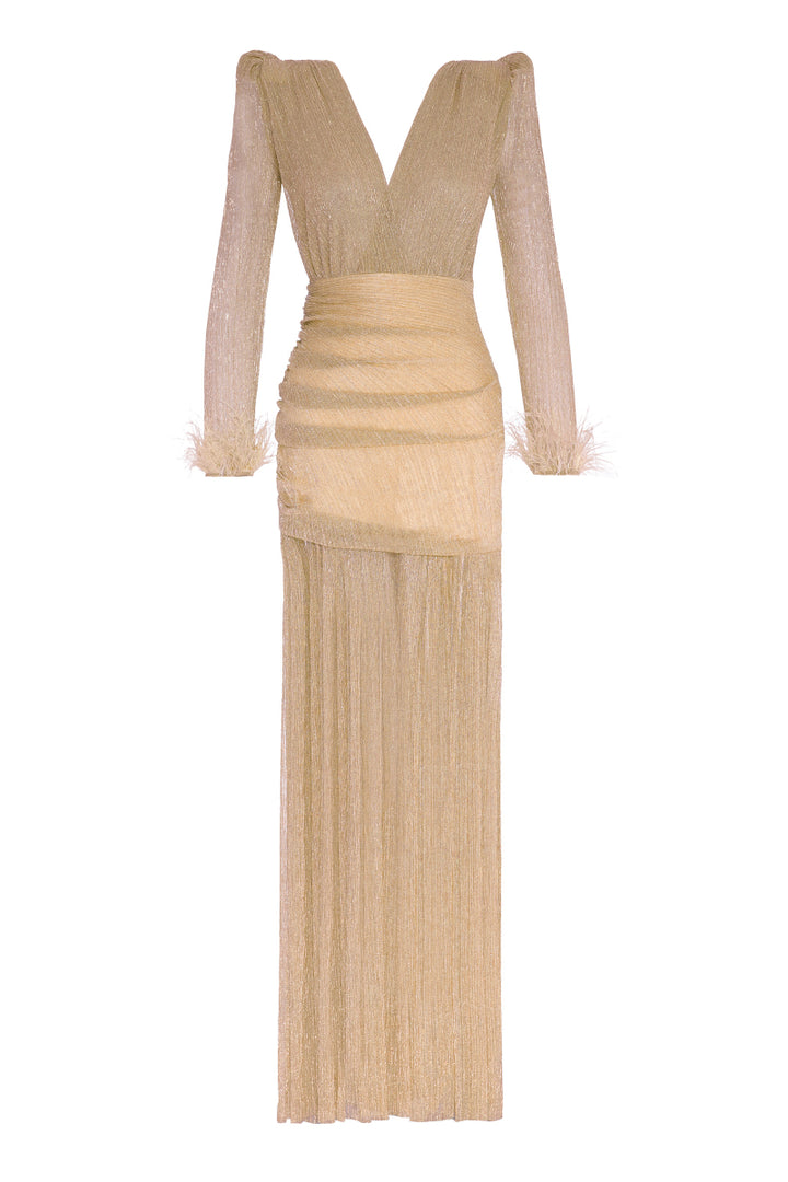 فستان طويل الأكمام من FRV Gold Moonlight - Milpitas
