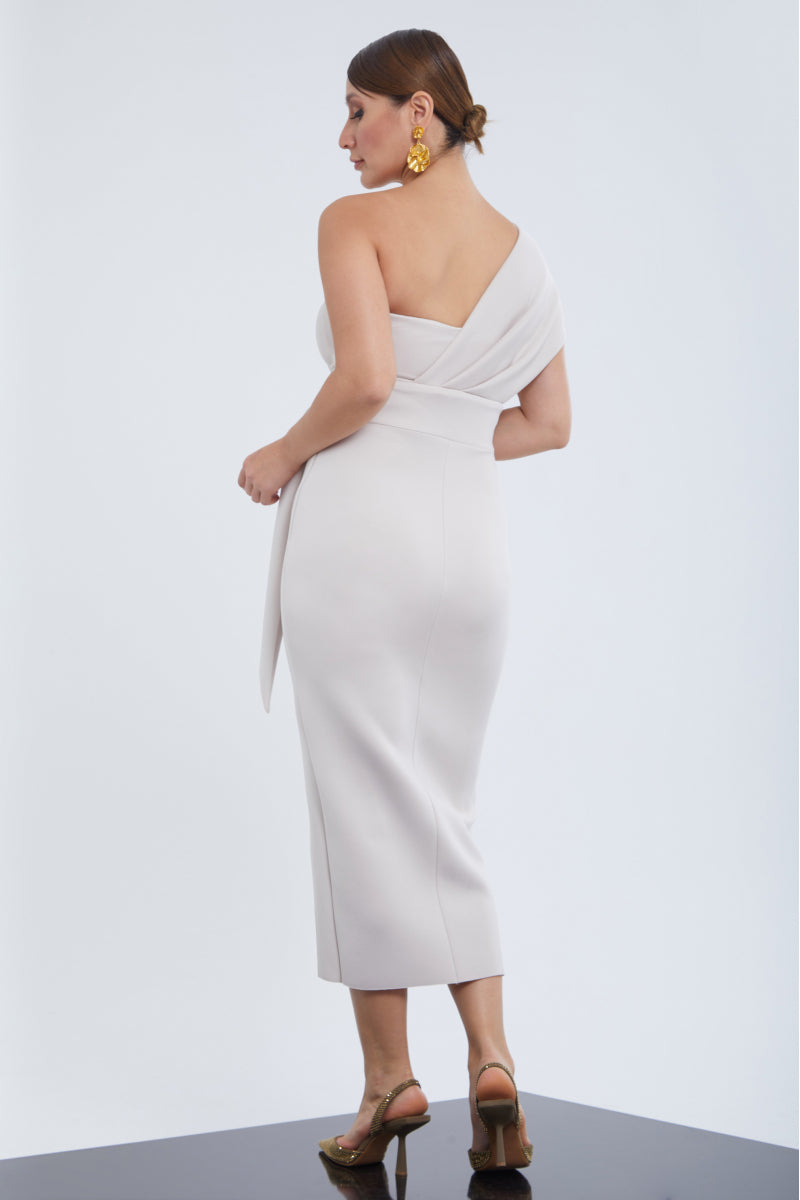 FRV Beige dolphin sleeveless midi dress - Gulfport