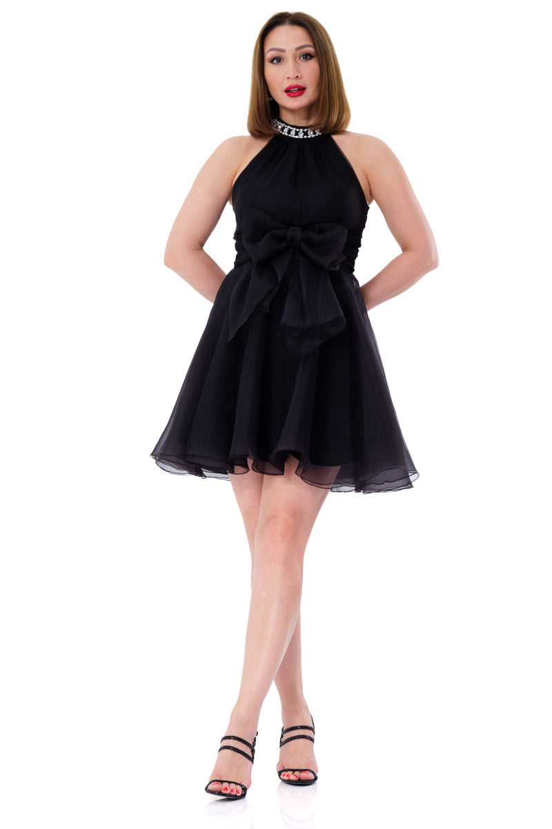 FRV Black tulle sleeveless mini dress - Velbert