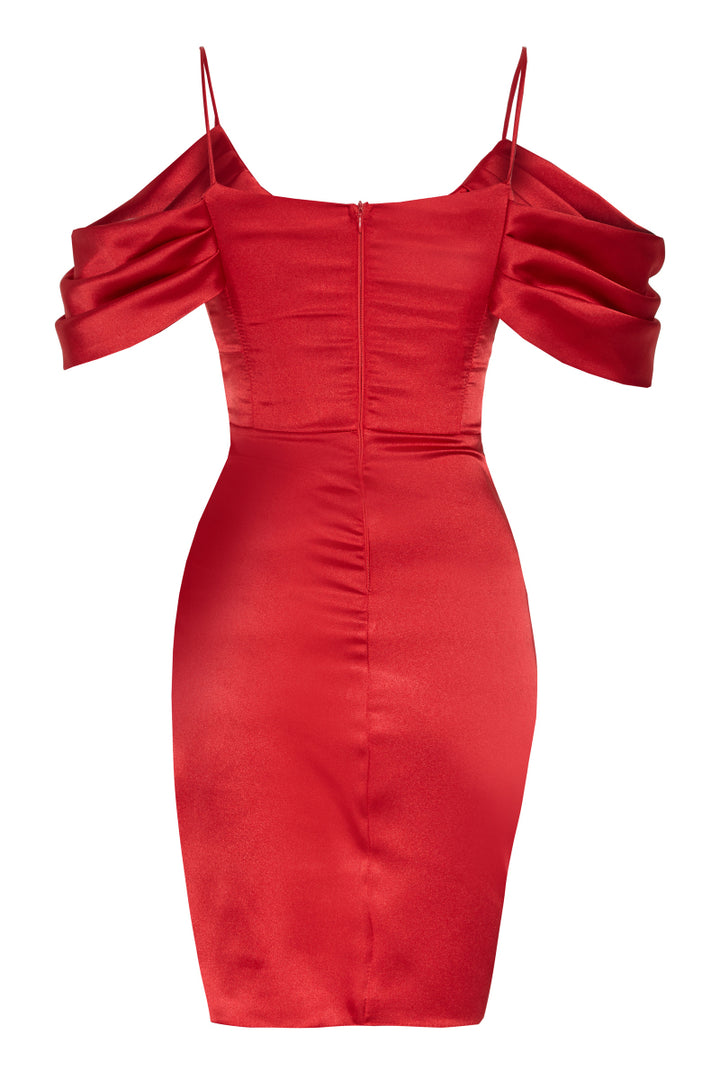 FRV Red satin sleeveless mini dress - Middletown