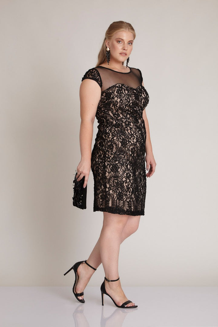 FRV Blush plus size lace short sleeve mini dress - Beavercreek