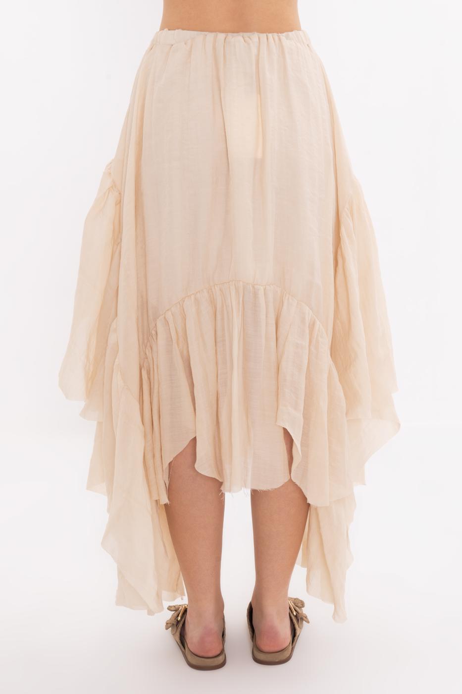 BSL Women Handkerchief Skirt Detailed Midi Skirt - Zapotlanejo
