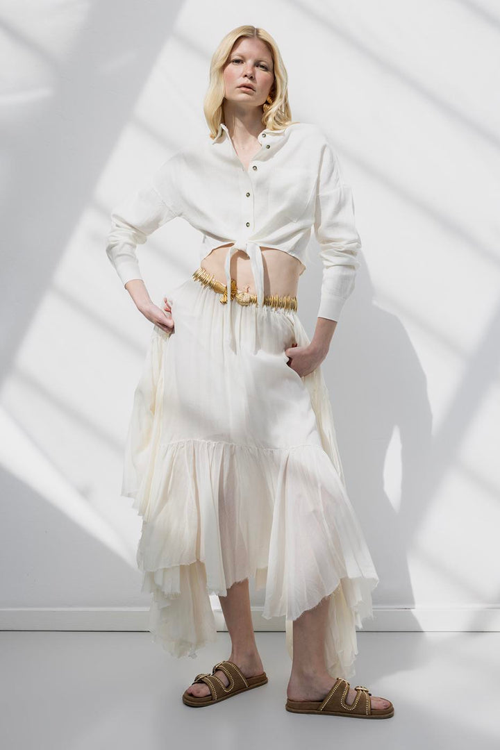 BSL Women Midi Skirt with Handkerchief Hem Detail - Mülheim