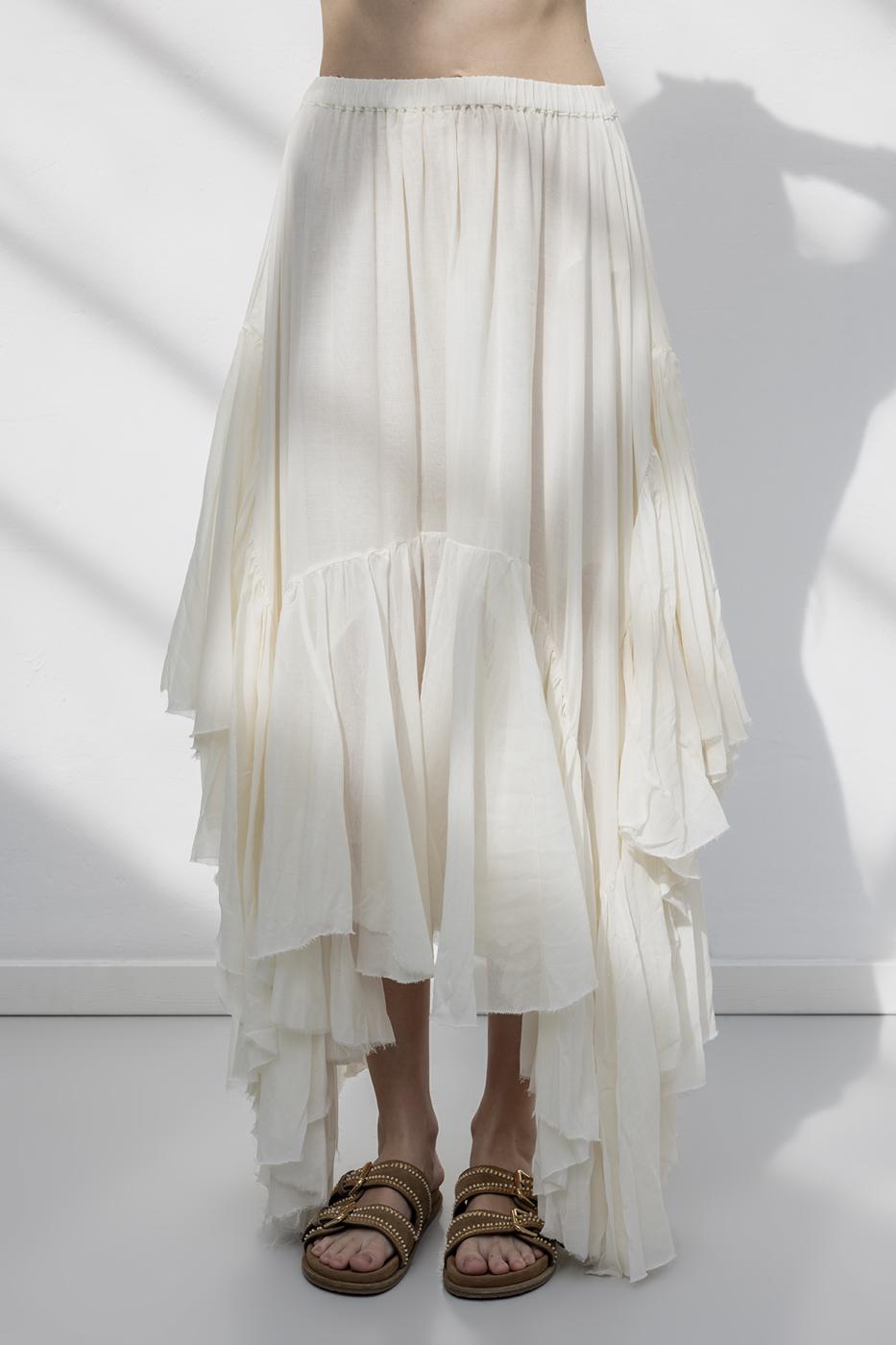 BSL Women Midi Skirt with Handkerchief Hem Detail - Mülheim