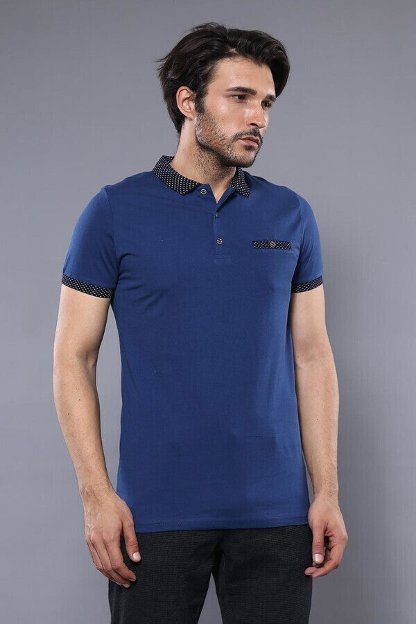 WSS Men's Blue Polo Shirt Navy Detailed  - Portsmouth
