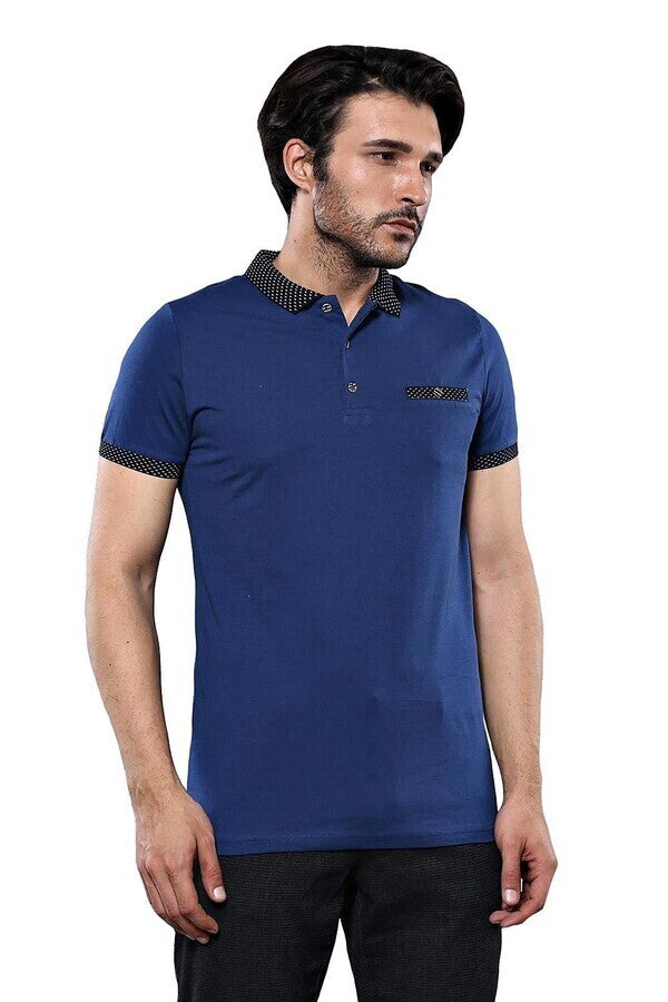 WSS Men's Blue Polo Shirt Navy Detailed  - Portsmouth