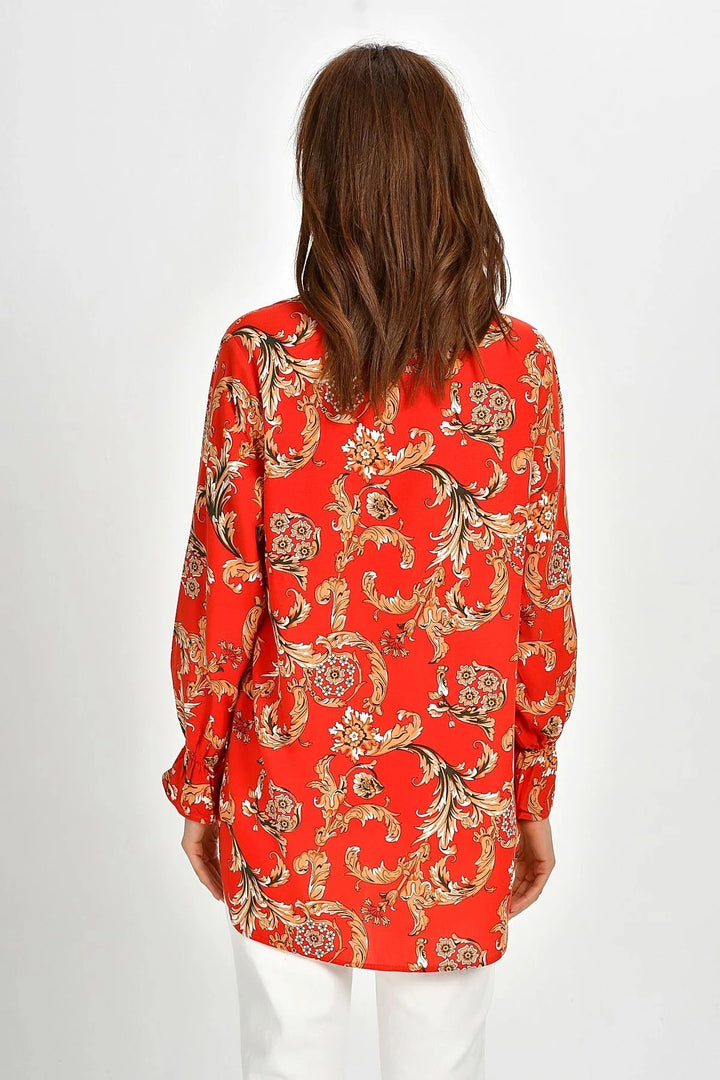 Coral Oversize Comfort Fit Buttoned Shirt BCBSK-25700-K5125 - Santo Tirso
