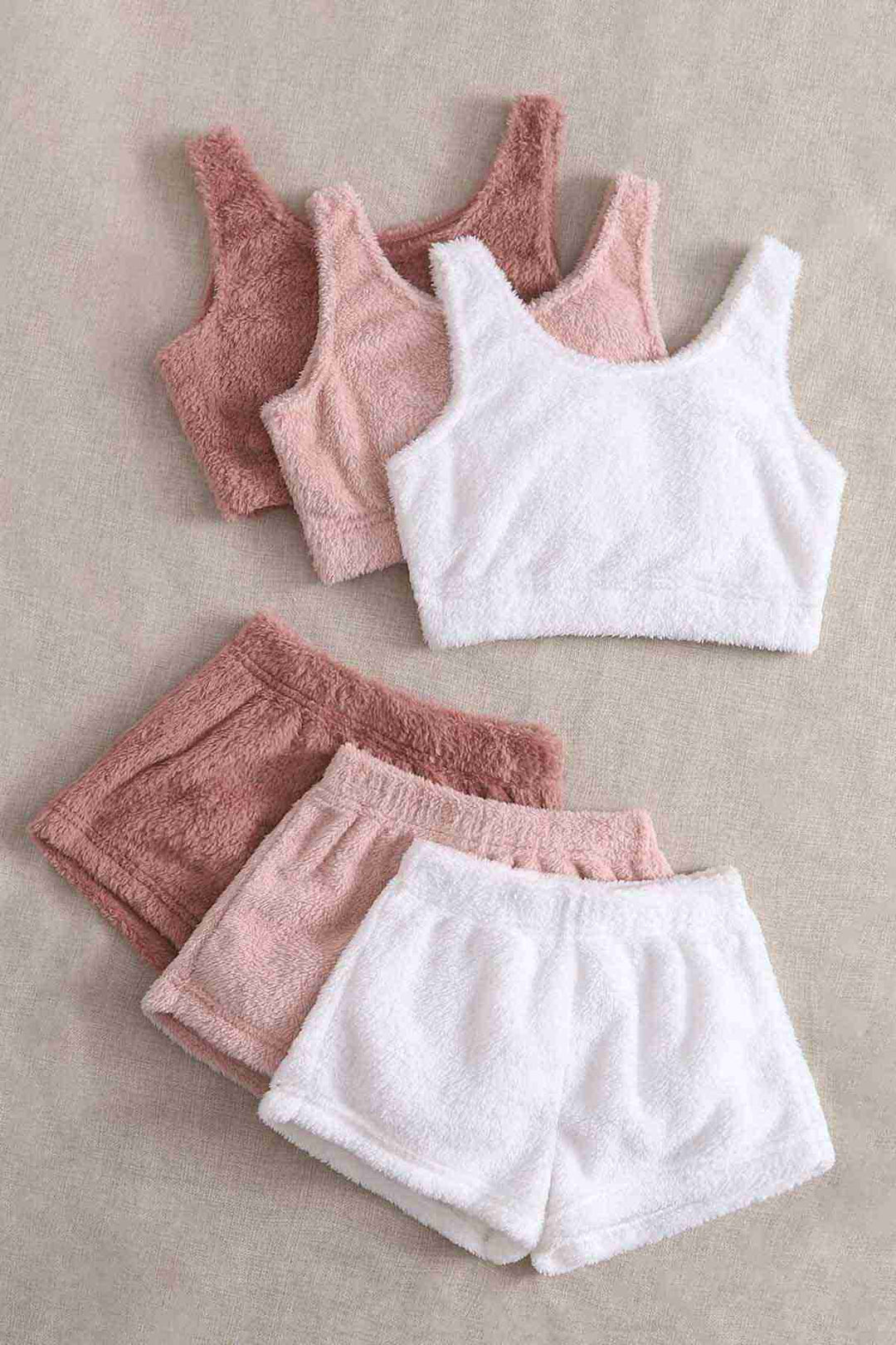 IGR Women Merry Sea 3-Piece بلا أكمام Strappy Plush Fleece Top Bottom طقم بيجامة متعدد الألوان - Watsonville