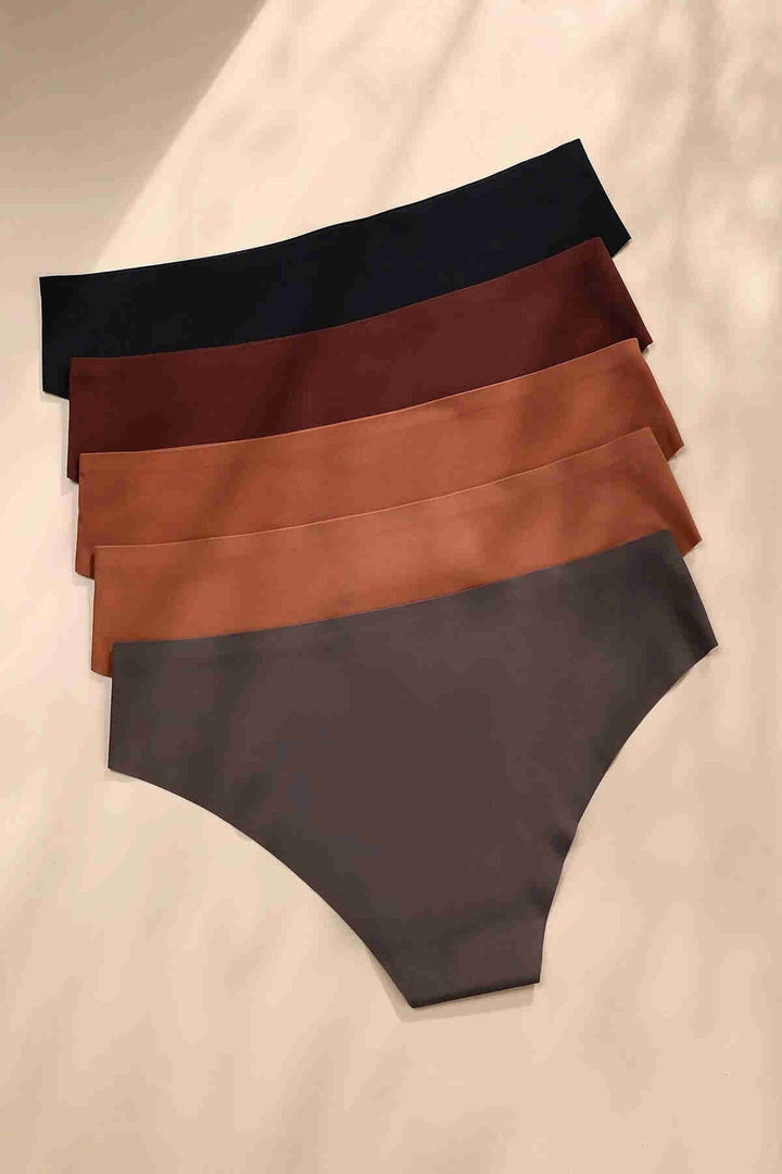IGR Women Merry Sea 5-Piece Set Does Not Make Lycra Seamless Laser Cut Bikini Panties Multi-Colored - Mentor