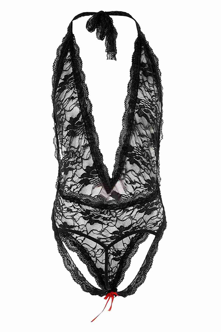 IGR Women Merry See Lace Special Area Open Fantasy Lingerie Black - Dakota Ridge