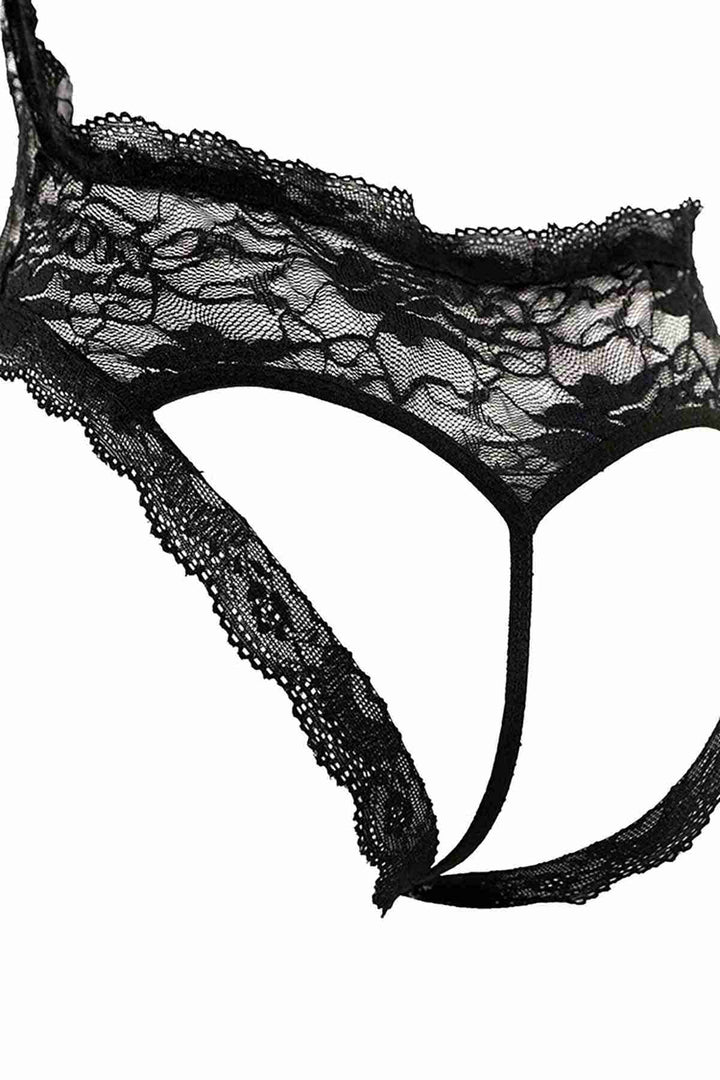 IGR Women Merry See Lace Special Area Open Fantasy Lingerie Black - Dakota Ridge