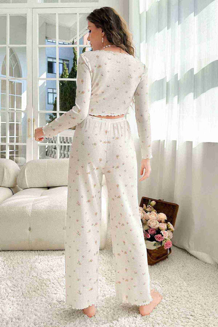 IGR Women Merry Sea Special Knitted Fabric Printed Long Sleeve Pajama Set Multi-colored - Glenview