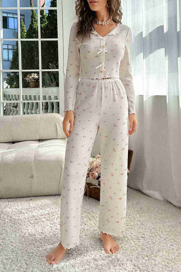 IGR Women Merry Sea Special Knitted Fabric Printed Long Sleeve Pajama Set Multi-colored - Glenview