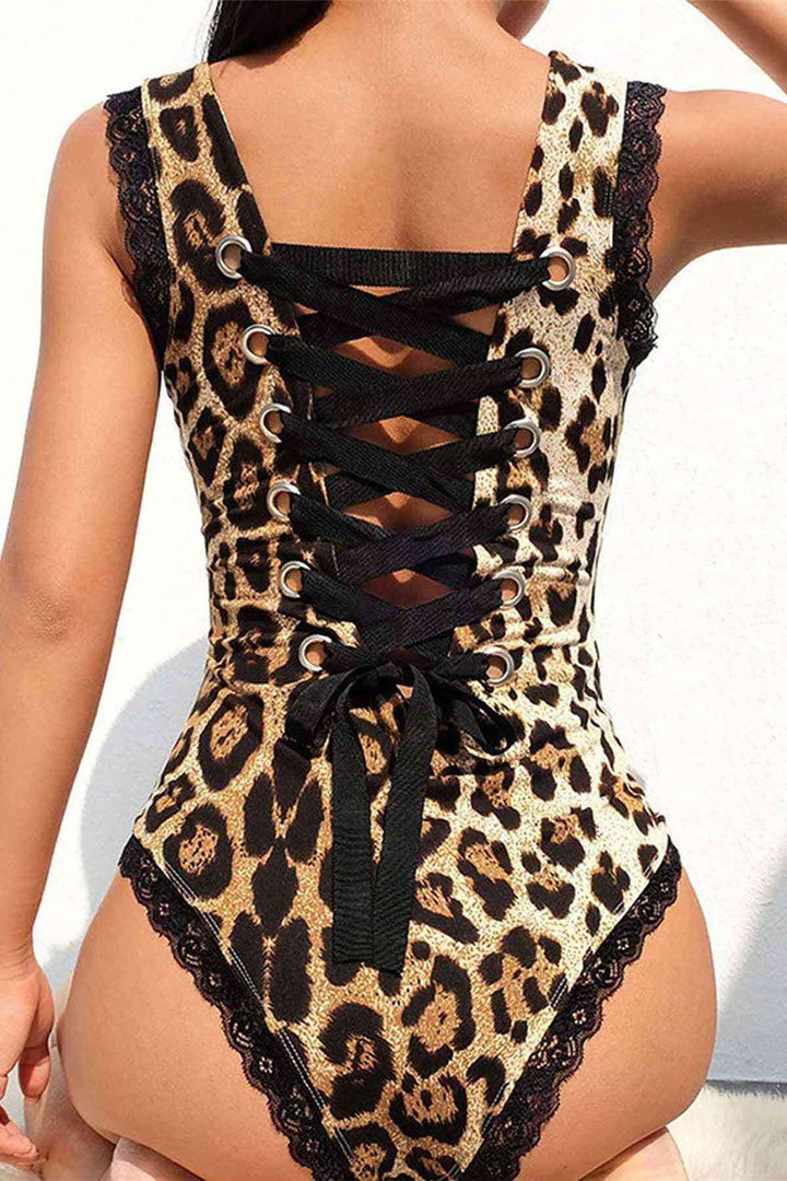 IGR Women Merry Sea Detailed Leopard Bodysuit ثوب النوم الملابس الداخلية متعدد الألوان - Cesano Maderno
