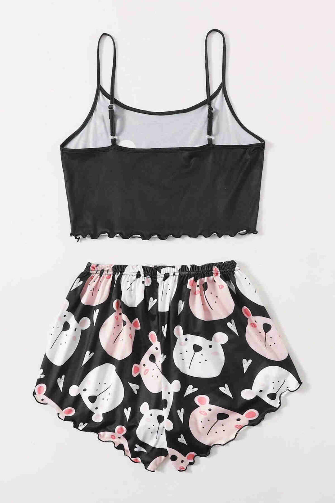 IGR Women Merry See Sleeping Bear مطبوعة Ultrasoft Strappy Shorts Pajama Set متعدد الألوان - كاتانزارو