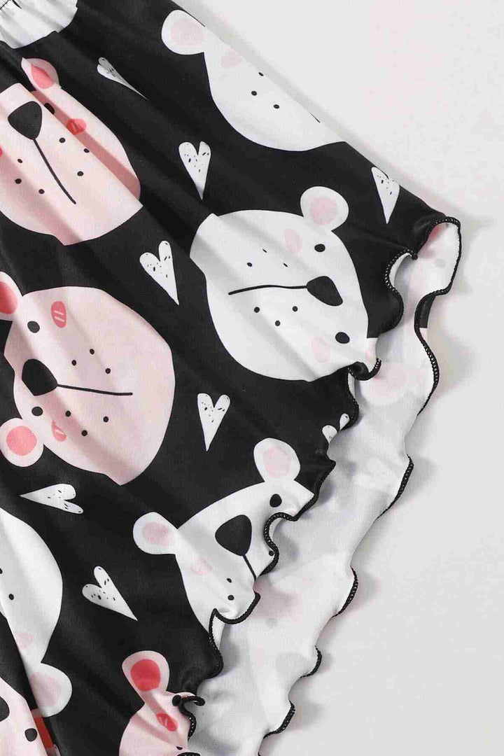 IGR Women Merry See Sleeping Bear مطبوعة Ultrasoft Strappy Shorts Pajama Set متعدد الألوان - كاتانزارو