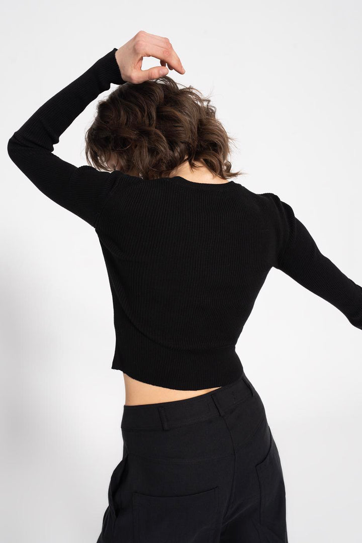 BSL Women Metal Zipper Knit Top - Webster