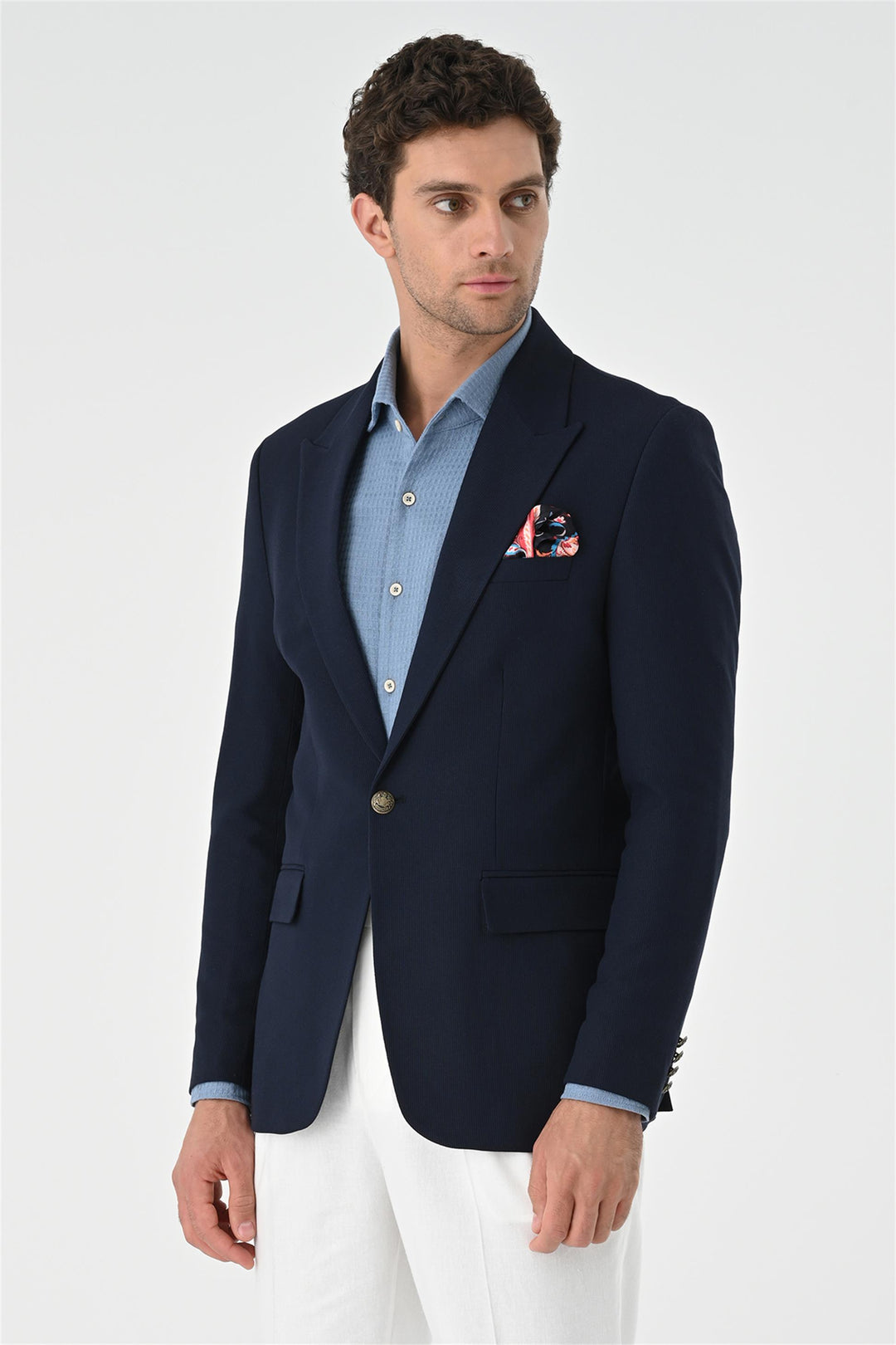 ANT Metal Single Button Men's Blazer Jacket - Rincón de Romos