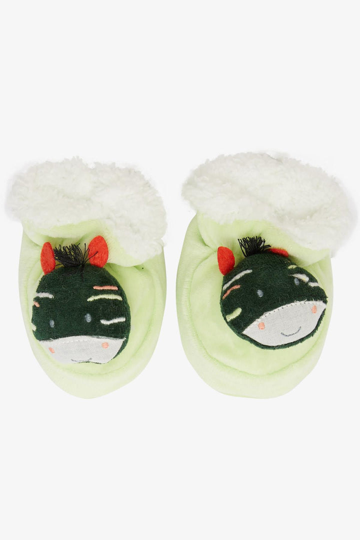 BRE Minidamla Baby Boy Slippers مخملي لطيف على شكل حمار إكسسوارات الفستق الأخضر - Burien