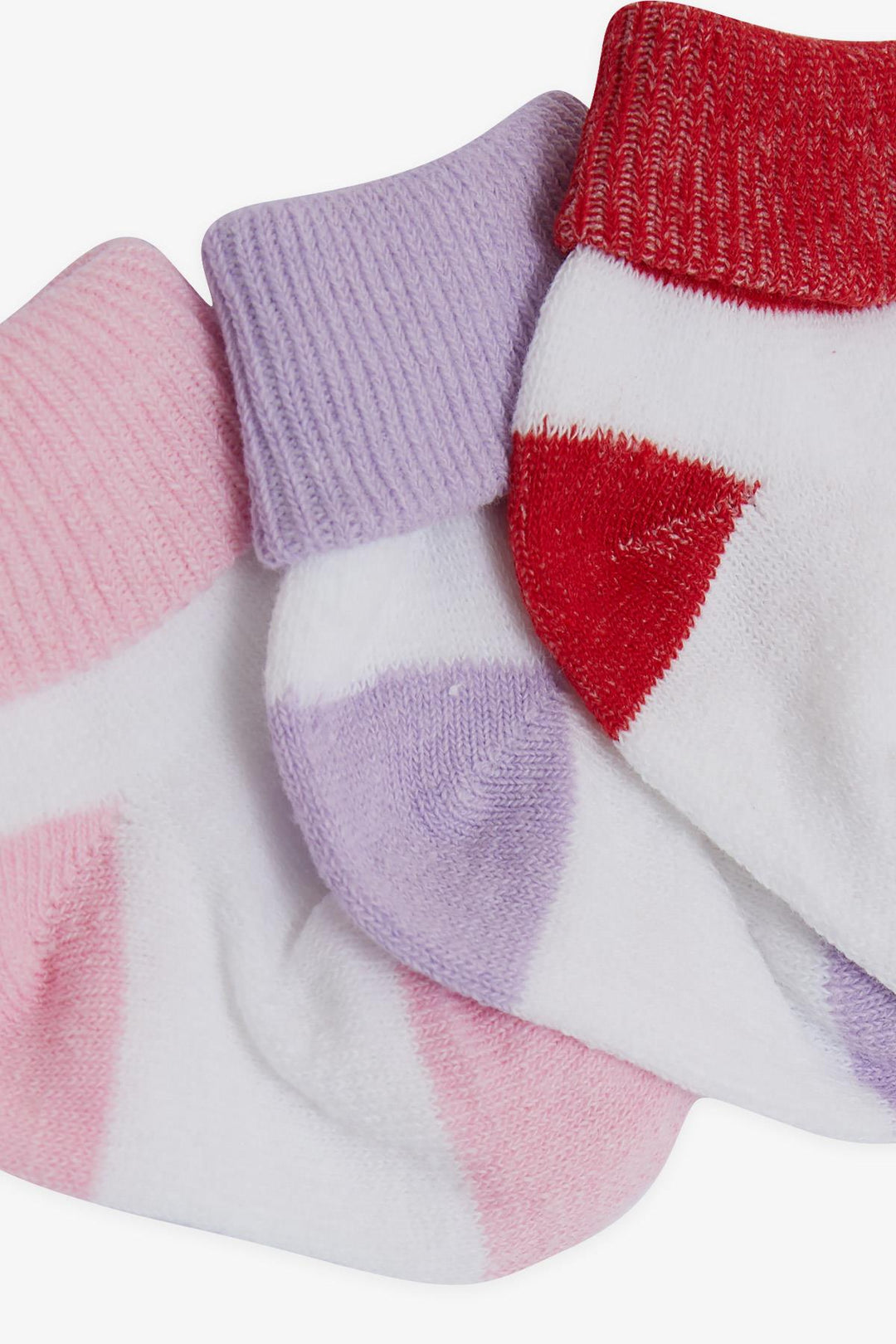 BRE Minidamla Baby Girl Newborn Socks 2 Colorful 3-Pack 0-3 Months, Mixed Color - Jaral del Progreso