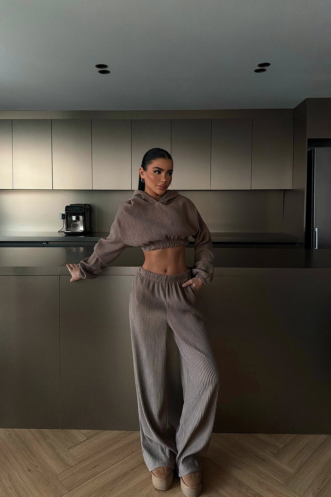 EYY Women Mink Dixie Hooded Top and Bottom Set - Augusta