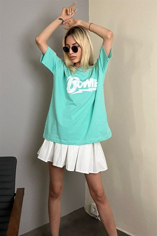 MDX Mint Green Printed Oversized T-shirt MG1514 - Washington